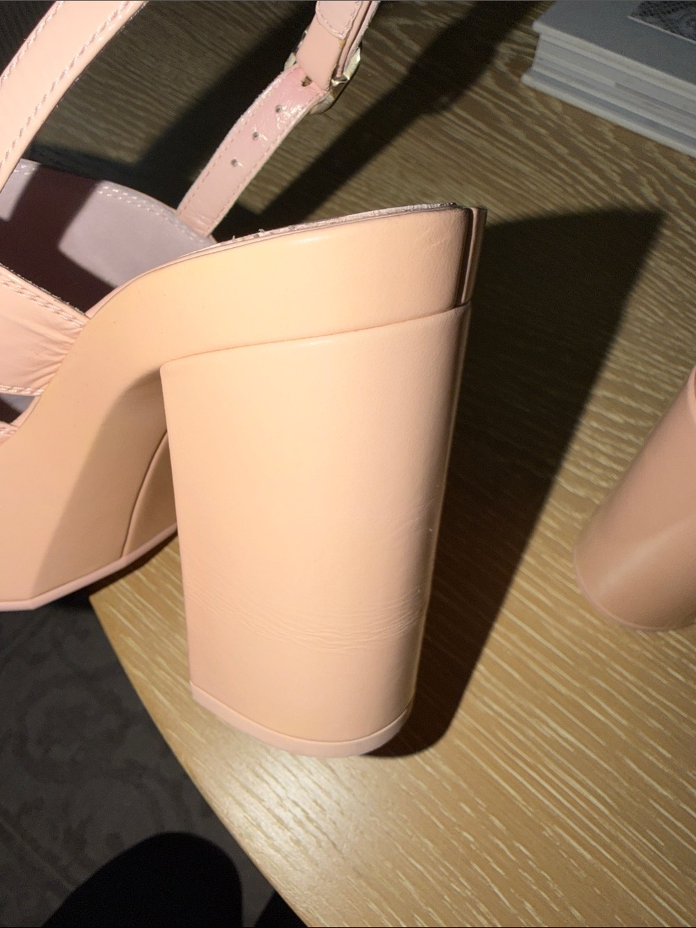 CHANEL Blush Pink Patent Leather Platform Slingback Sandals (Authentic) - Picture 10 of 16